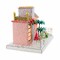 Cody Foster 7.0 Inch Pink Palm Spring House Christmas Putz House , Christmas Decor Mid Century Modern